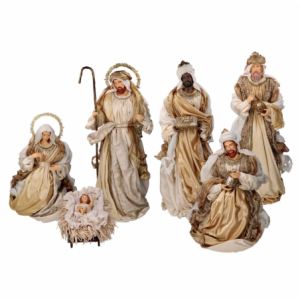 Presepe tessuto oro Marcella con re magi cmh81