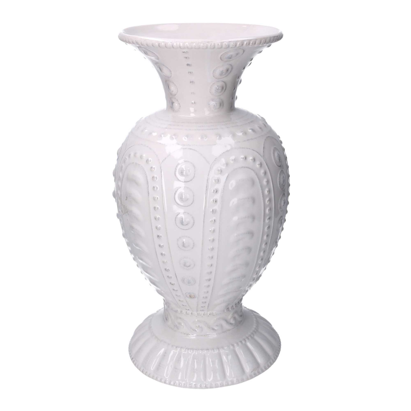 Vaso ceramica bianco cm 22x22h42,8