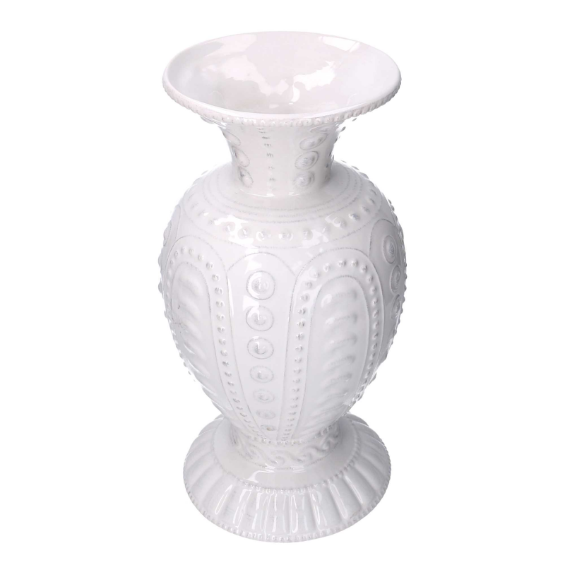 Vaso ceramica bianco cm 22x22h42,8