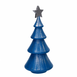 Zoom Albero legno argento e blu cm ø15h34,5