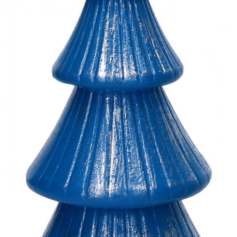 Albero legno argento e blu cm ø15h34,5