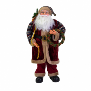 Babbo natale tessuto rosso cm 40x19h90