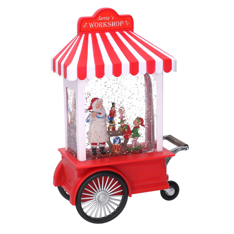 Decorazione natale plastica candy shop cm 17,5x10h27,5