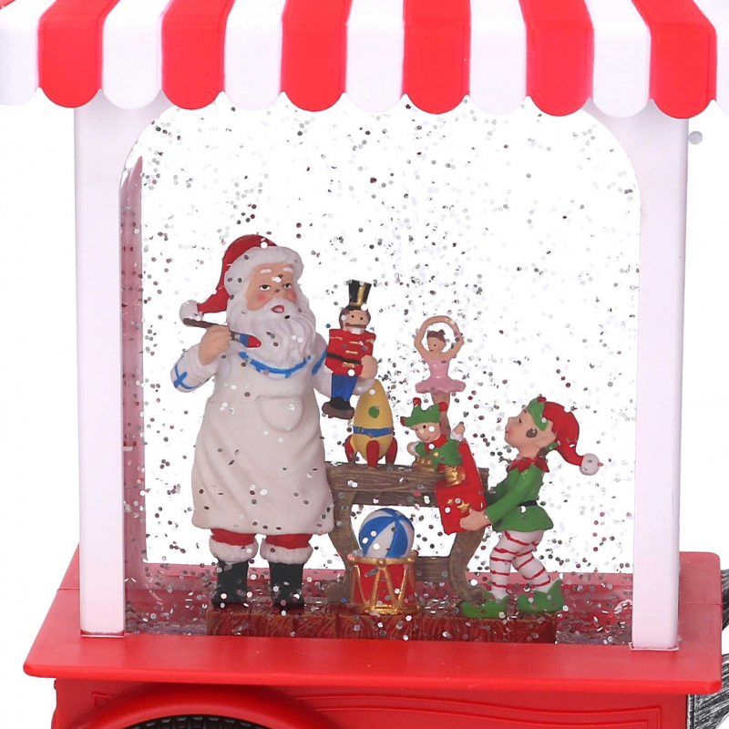 Decorazione natale plastica candy shop cm 17,5x10h27,5