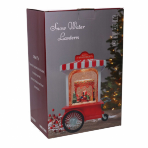 Decorazione natale plastica candy shop cm 17,5x10h27,5