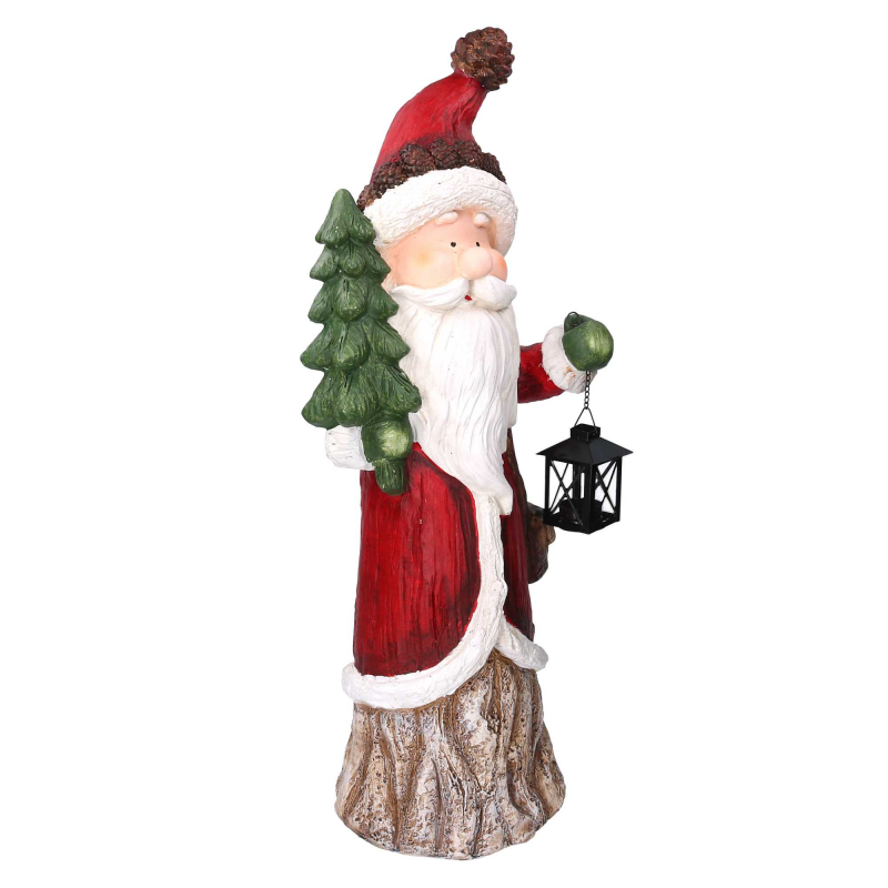 Babbo natale resina rosso cm 22x29h77