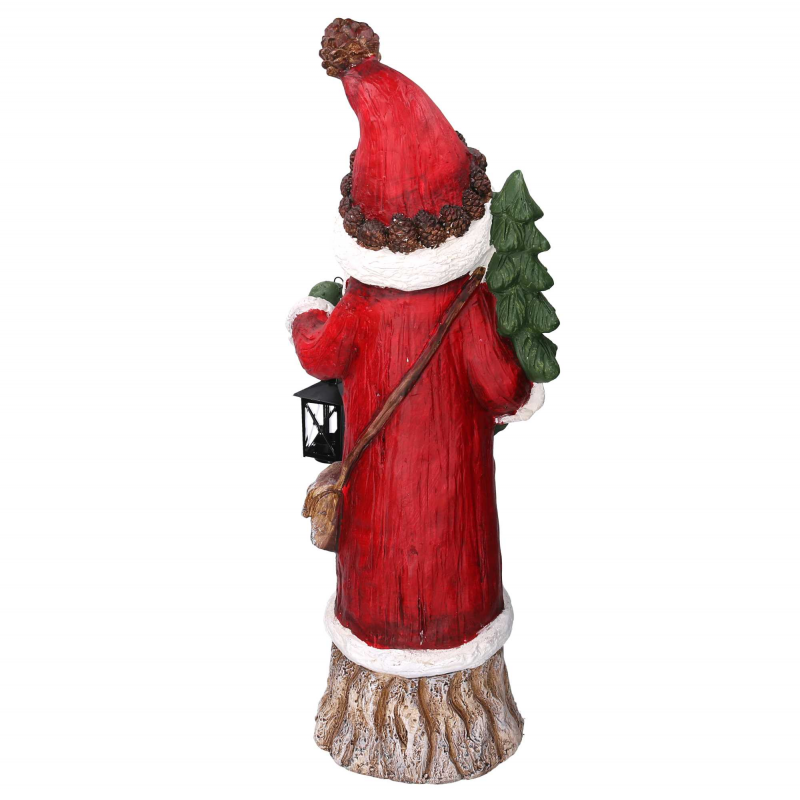 Babbo natale resina rosso cm 22x29h77