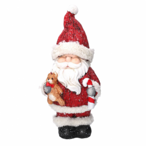 Babbo natale resina rosso cm 20x57h62