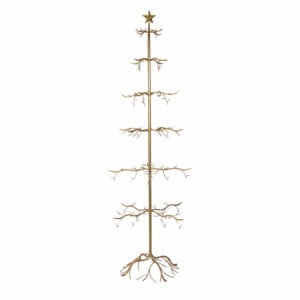 Albero di natale metallo oro cm 73x73h200