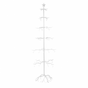 Albero di natale metallo bianco cm 73x73h200