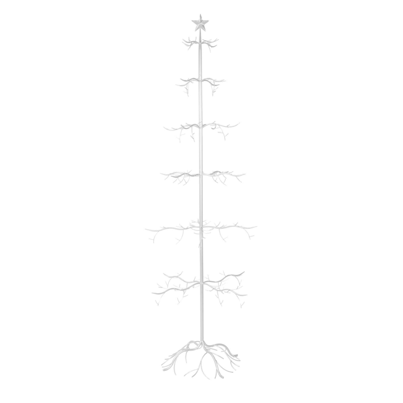 Albero di natale metallo bianco cm 73x73h200