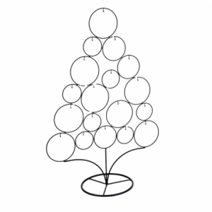 Albero di natale metallo nero cm 63,5x28h95,5