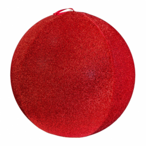 Sfera gonfiabile tessuto effetto glitter rosso cm ø60h60