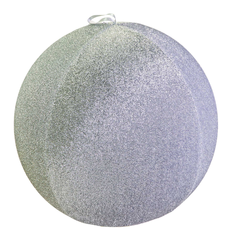 Sfera gonfiabile tessuto effetto glitter argento cm ø60h60