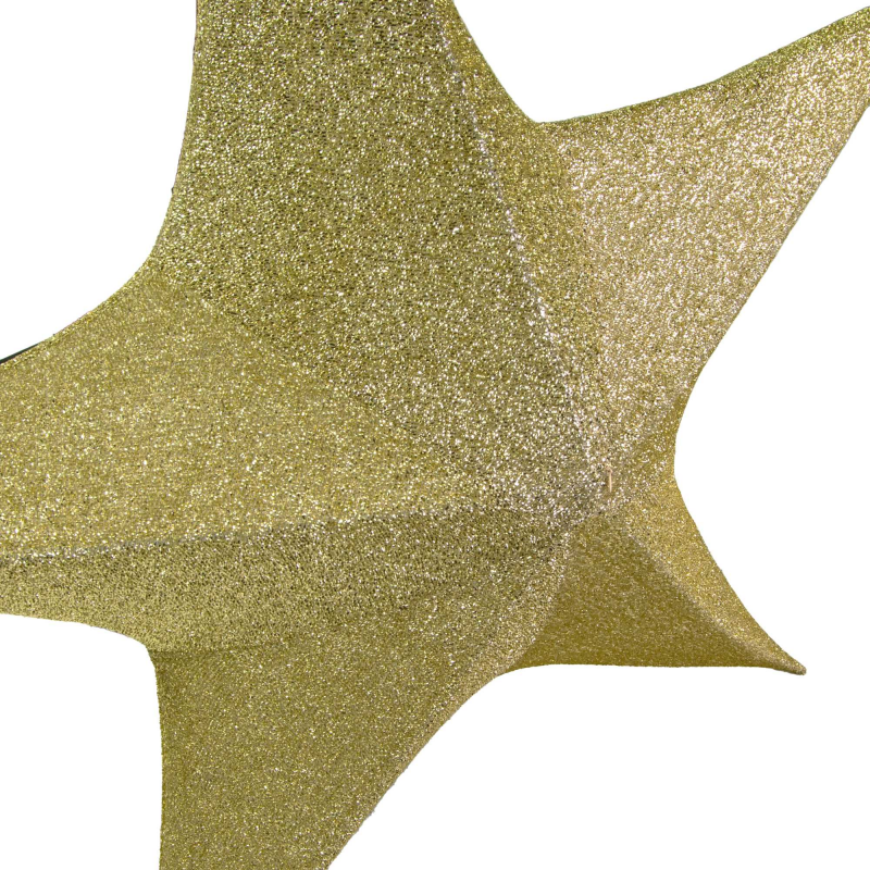 Stella pieghevole tessuto effetto glitter oro cm 135x0x135