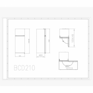 Frigorifero combinato Master Kitchen MKRF361CEDNFEXS 330LT in acciaio inox