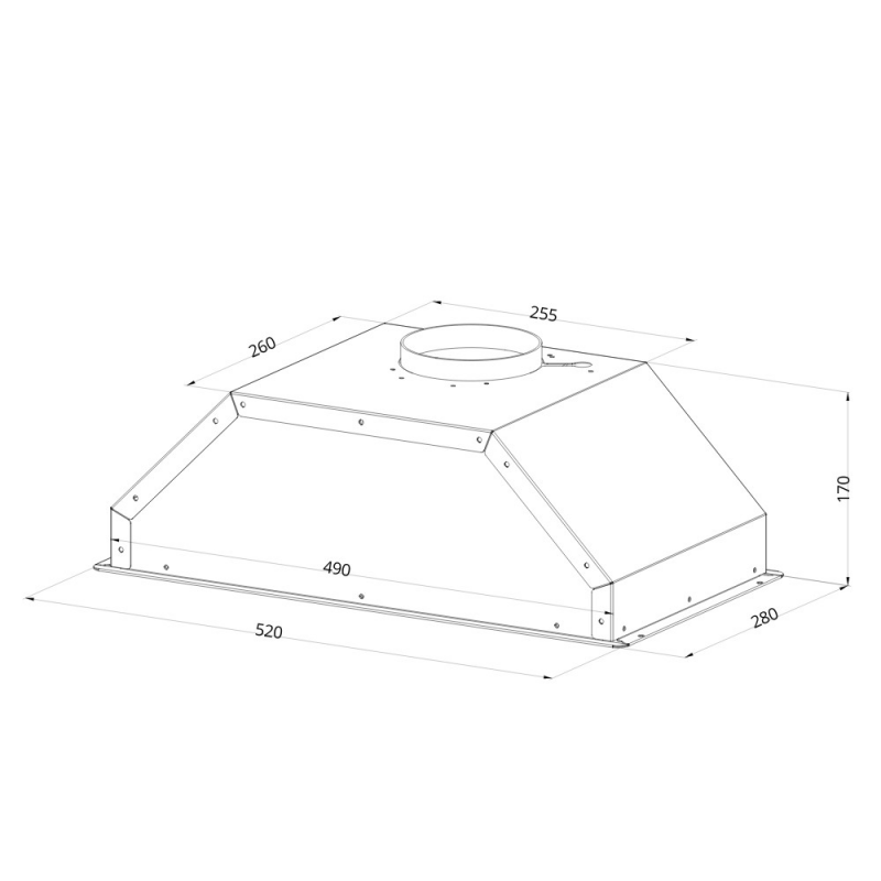 Cappa sottopensile Samet Gruppo52 New inox classe D