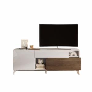 Zoom Porta Tv Marion 180 cm in bianco lucido e mercure