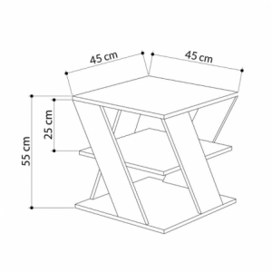 Tavolino da salotto Cyclo light mocha 45x45