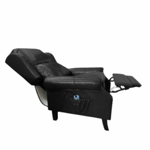 Poltrona Wing recliner 6 punti massaggianti in ecopelle colore nero