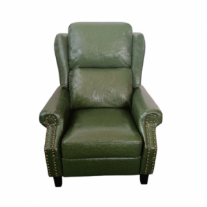 Zoom Poltrona Wing recliner 6 punti massaggianti in ecopelle colore verde