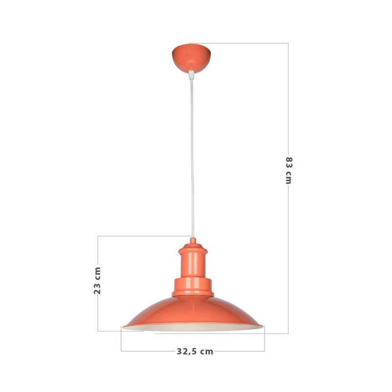 Lampada da soffitto Tran ASZ0917 colore arancione