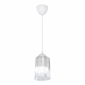 Zoom Lampada da soffitto Optical MDL4125 con paralume triangolo in plastica trasparente