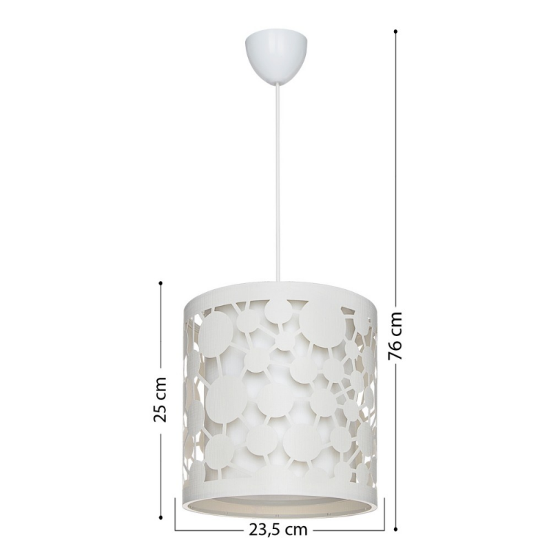 Lampada da soffitto Summer ASZ1178 con intagli colore bianco