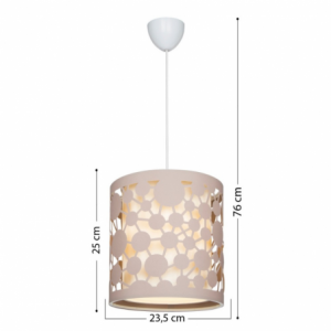 Lampada da soffitto Summer ASZ1179 con intagli colore beige