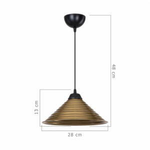 Lampada da soffitto Sava ASZ1619 con paralume in metallo bronzo