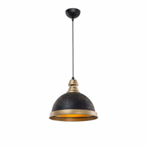 Zoom Lampada da soffitto Astek ASZ1637 con paralume in metallo nero