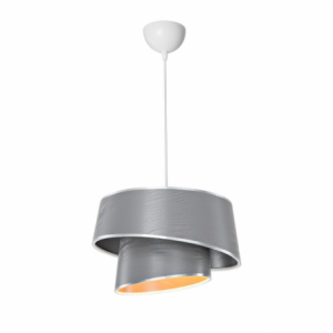 Zoom Lampada da soffitto Lima MDL5132 con paralume in tessuto grigio