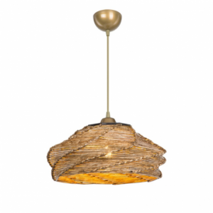 Zoom Lampada da soffitto Risa MDL4940 con paralume in carta intrecciata rustica