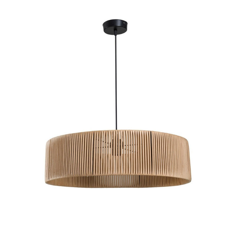 Lampada da soffitto Roya ASZ1747 in carta intrecciata rustica effetto bamboo