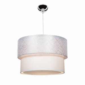 Zoom Lampada da soffitto Polo MDL2857 con paralume in tessuto bianco