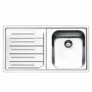 Lavello Smeg LP861S2 inox 1 vasca con gocciolatoio sinistro 86x50 cm.