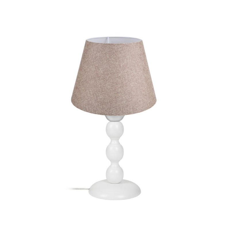 Lampada da tavolo LAGUNAH272634 con paralume beige e base bianca