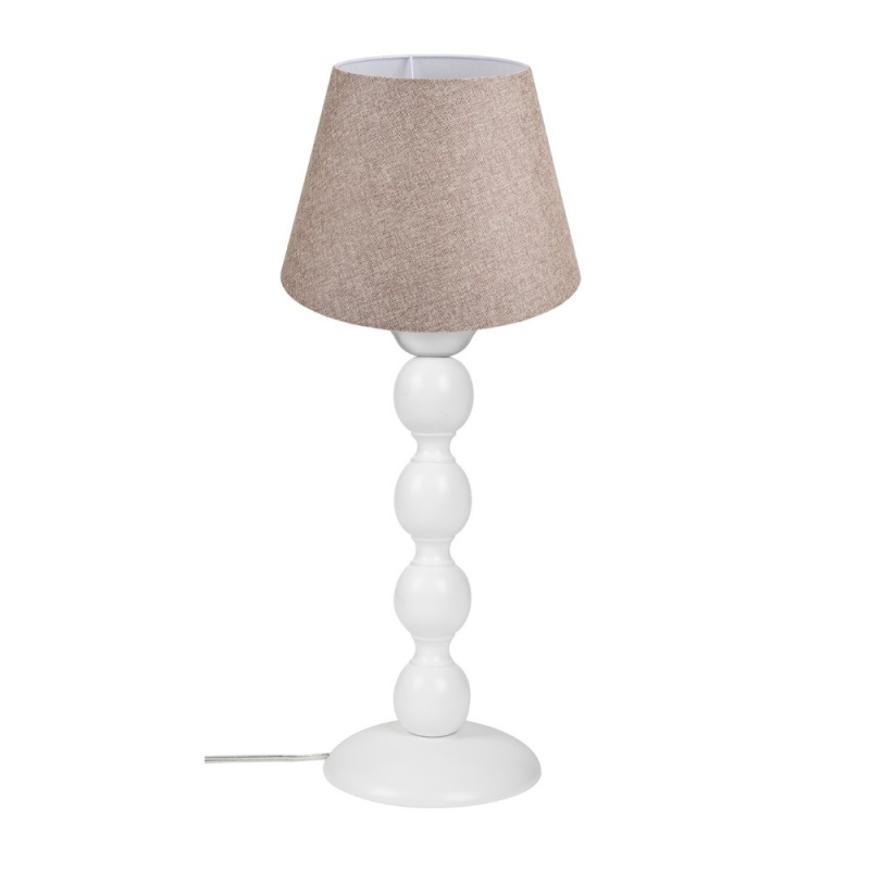 Lampada da tavolo LAGUNAH372634 con paralume beige e base bianca