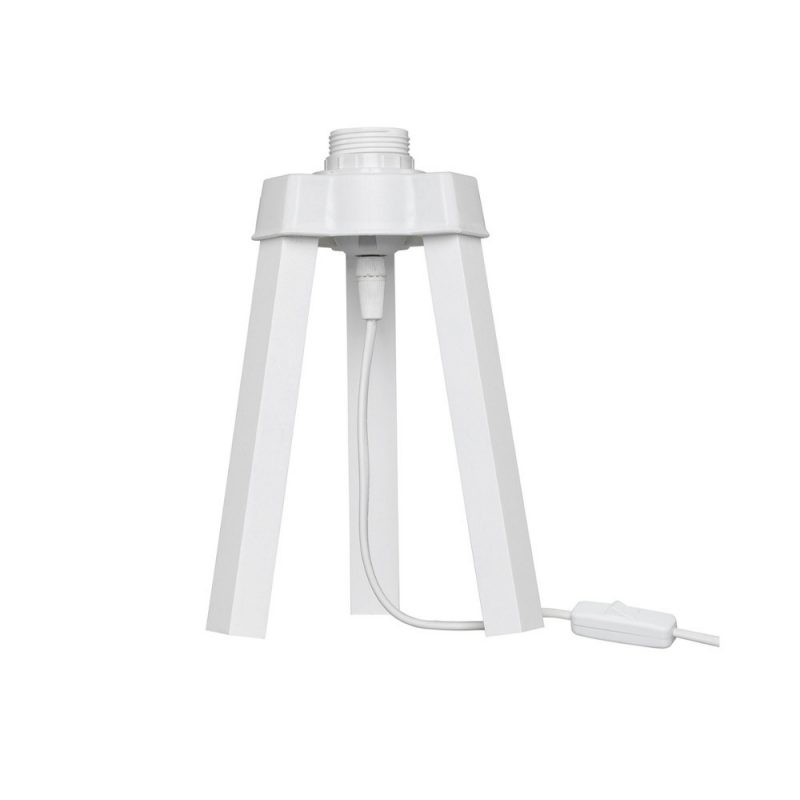 Lampada da tavolo PIKOBI2634 con paralume beige e base bianca