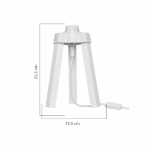 Lampada da tavolo PIKOBI2634 con paralume beige e base bianca