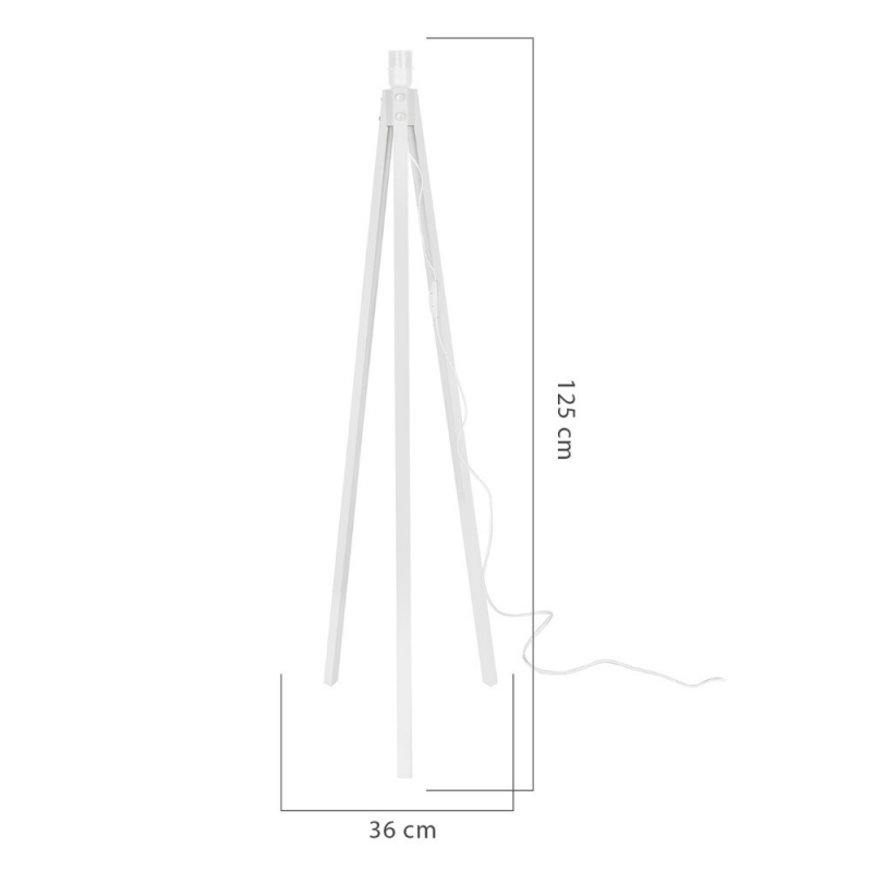 Lampada da terra RODIBI3011 con piantana bianca e paralume rosso