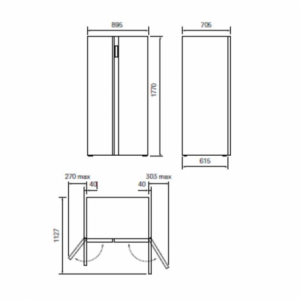 Frigorifero side by side MKRF510SBSNFEHEXS 510 LT. no frost acciaio inox Master Kitchen