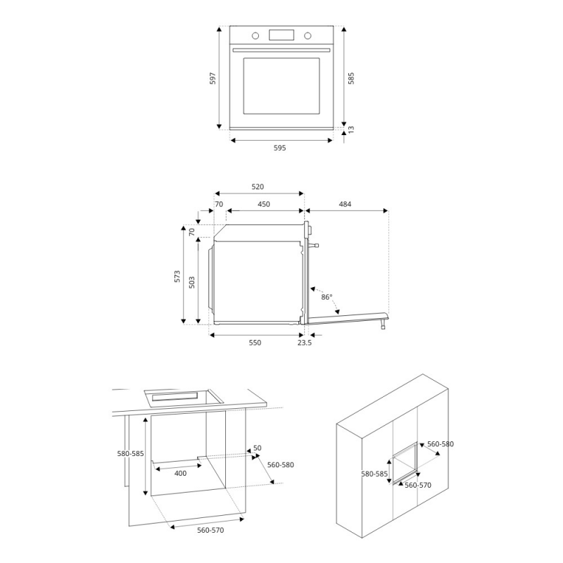 Forno elettrico Bertazzoni La Germania F609MODESX multifunzione 60 cm inox classe A