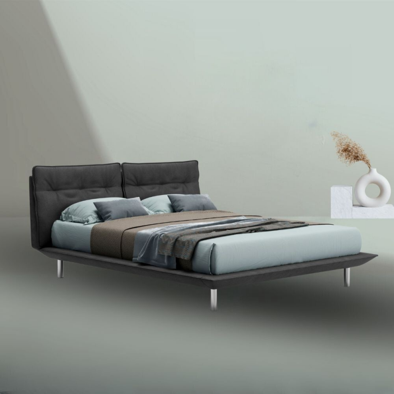 Letto Bolt matrimoniale fisso colore grigio scuro