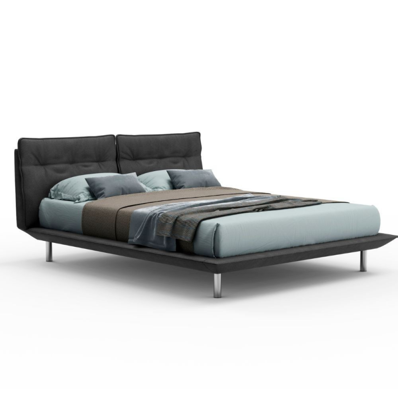 Letto Bolt matrimoniale fisso colore grigio scuro