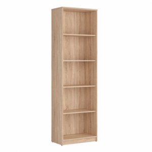 Zoom Libreria Nepo con 5 nicchie a giorno colore rovere