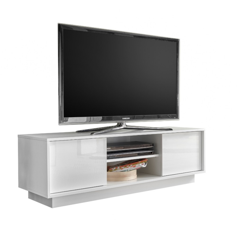 Base tv Ice colore bianco lucido