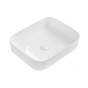 Lavabo da appoggio BOWL9391B in ceramica 50x39x13 cm. bianco