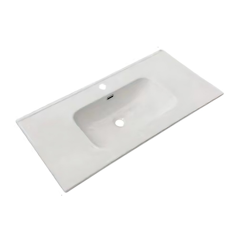 Lavabo consolle da appoggio VAS836-100 101x46.5x14 cm. bianco