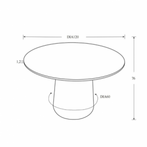 Tavolo rotondo Lauren in ceramica effetto marmo colore bianco lucido e base metallo nera